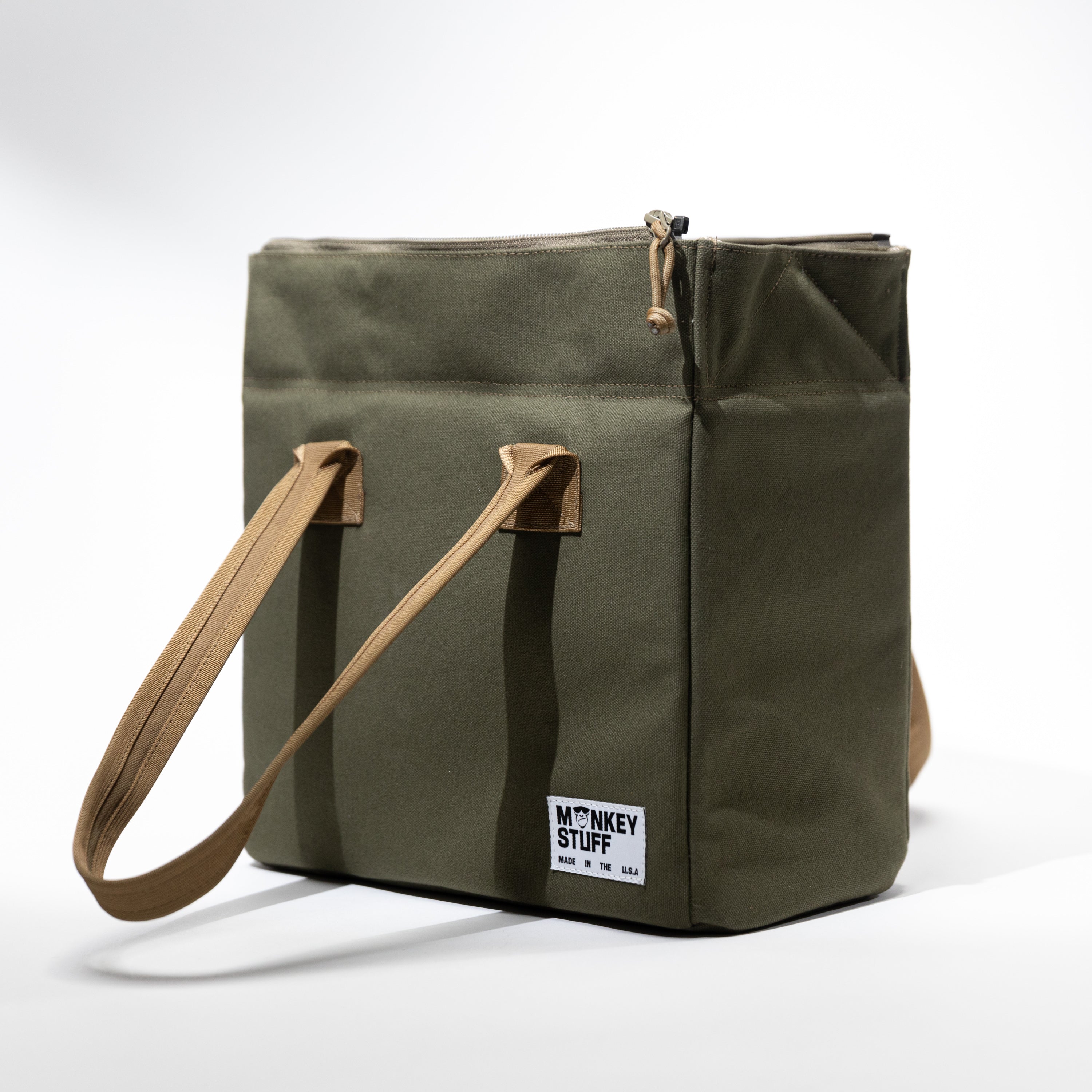 Monkey Stuff bowl bag — padded carrier designed to safely transport ceramic bowls and pottery