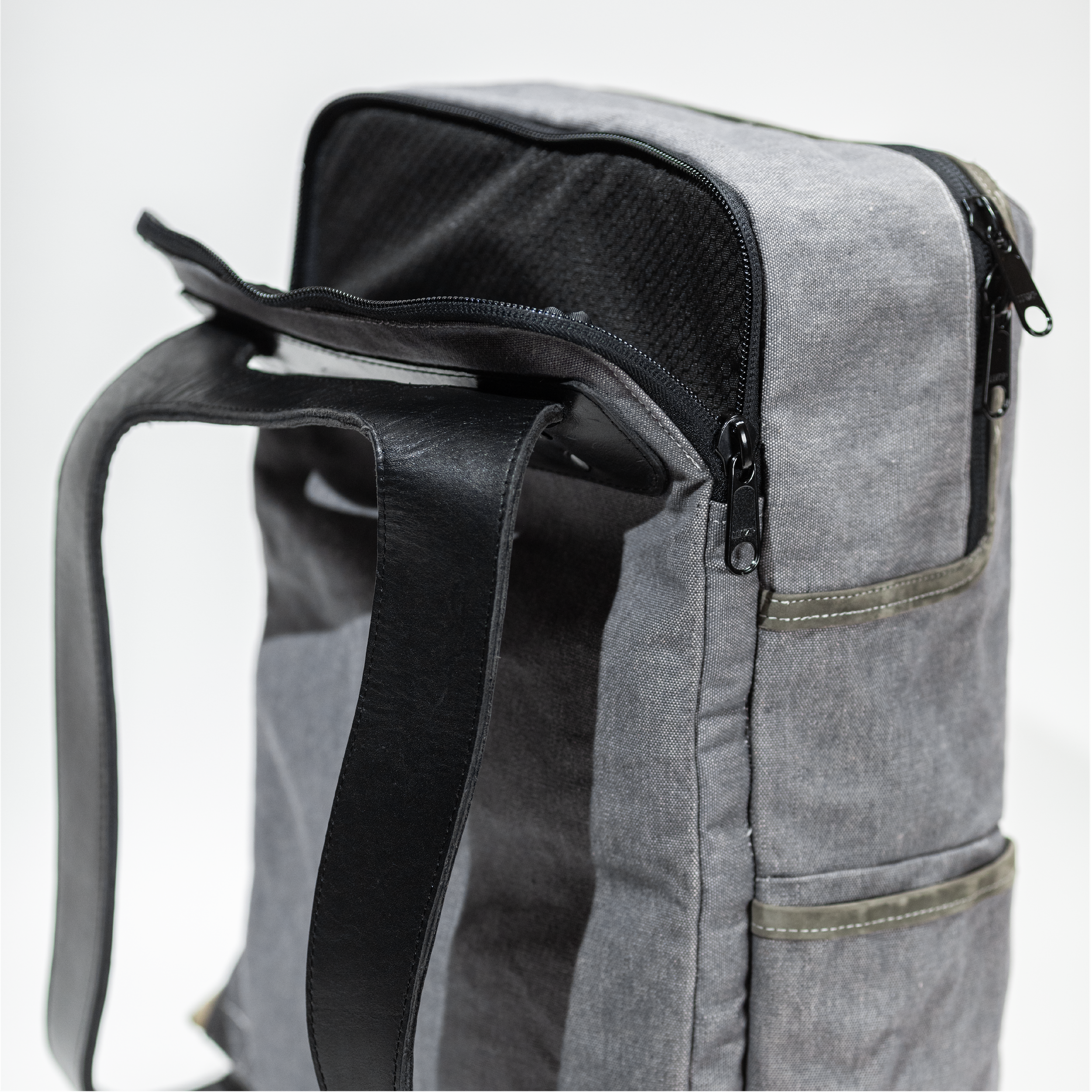 Everyday backpack opened to show spacious interior compartments and padded laptop sleeve