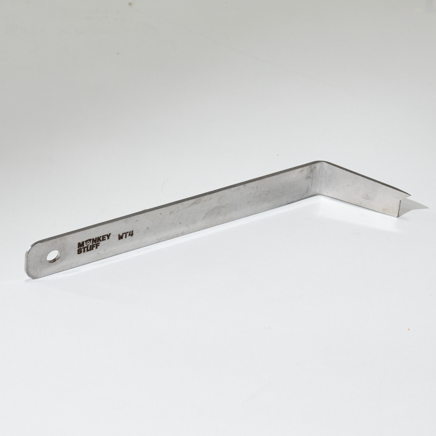 Monkey Stuff WT4 and WT5 Foot Beveling Tools — laser-cut 304 stainless steel wet trimmers for adding beveled edges to pot bases