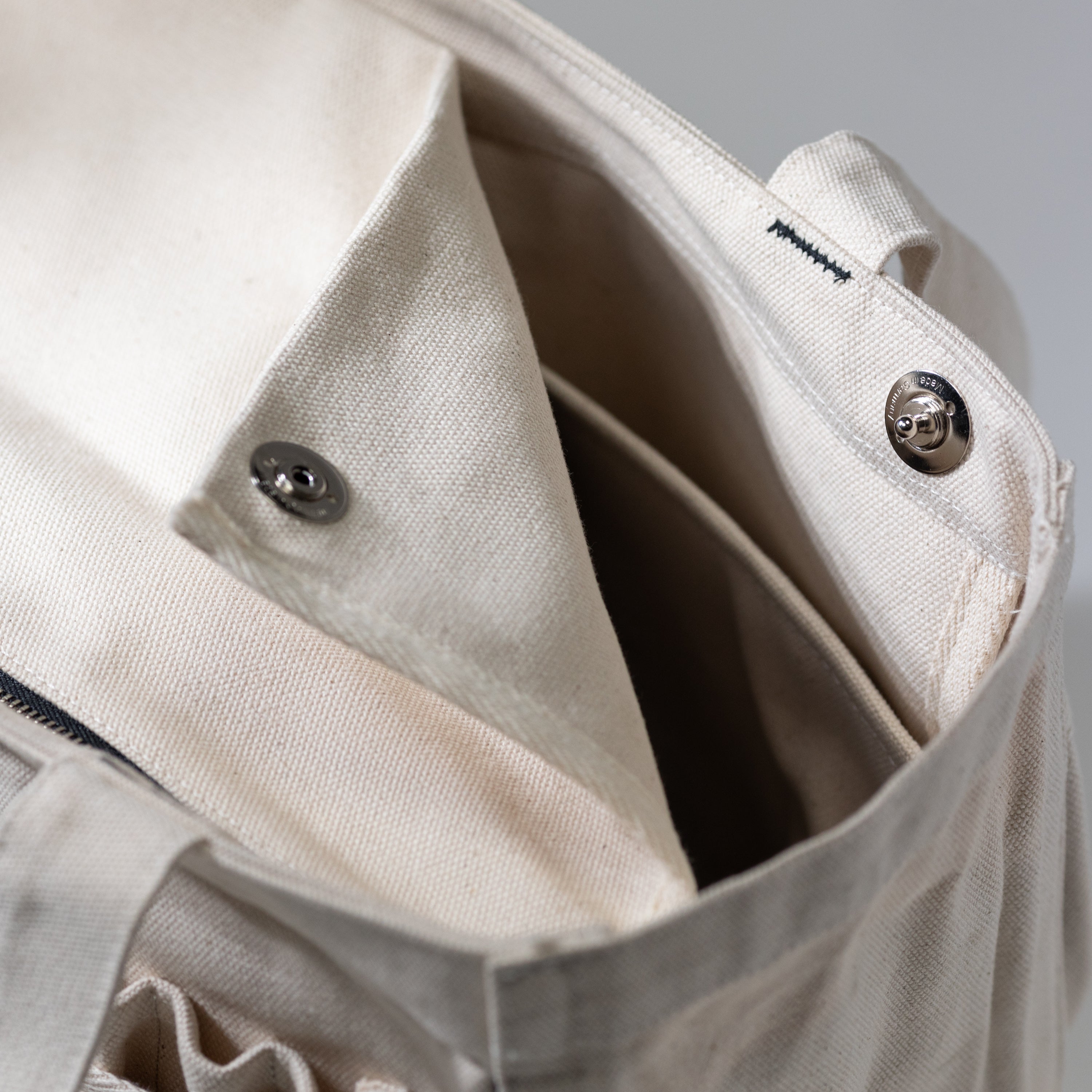 Close-up of the medium tool bag's  durable studio-grade materials